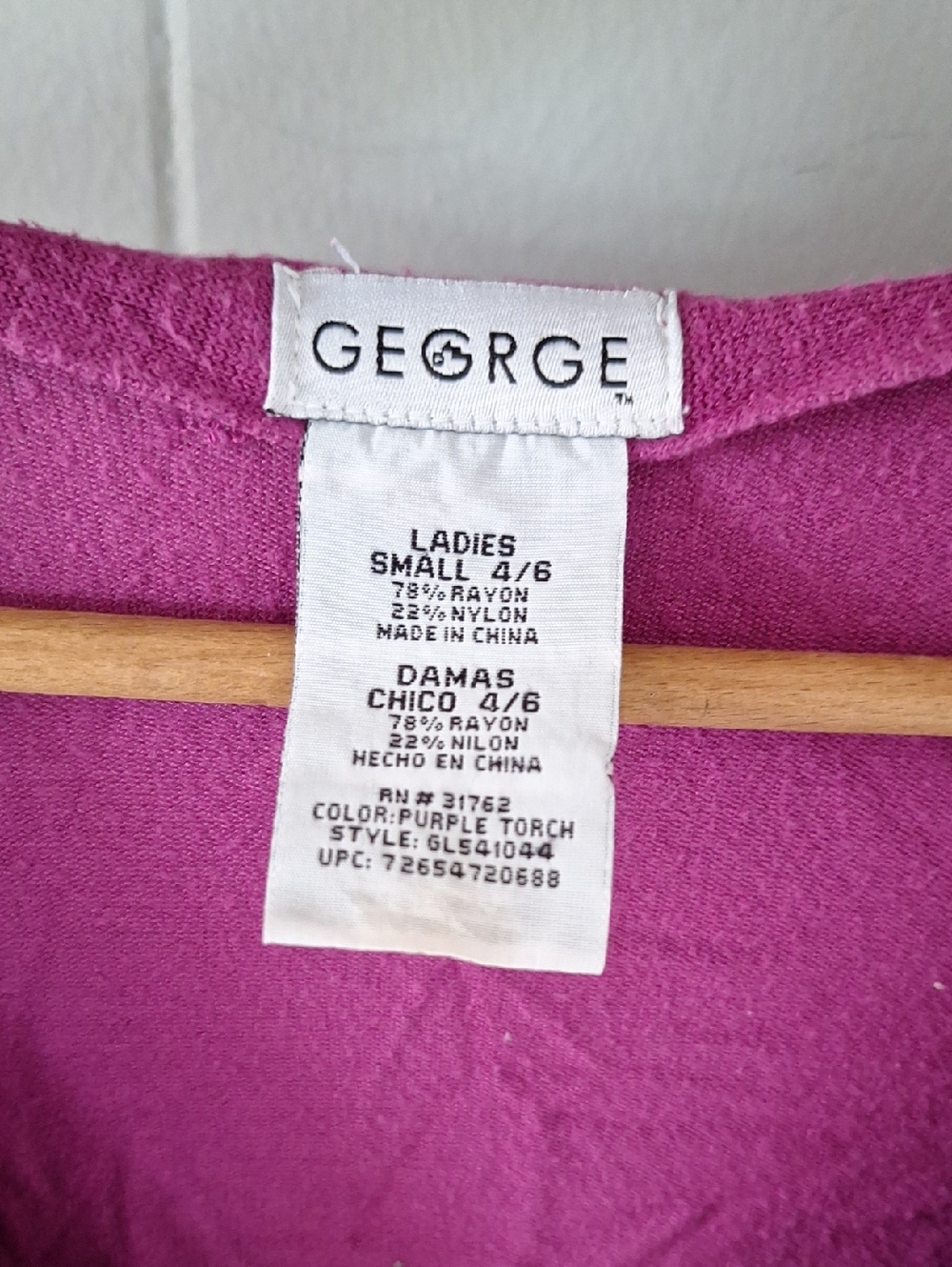 George Raspberry Pink V-Neck Button Cardigan - Picture 2 of 3